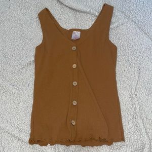 V neck brown kindaish shirt
